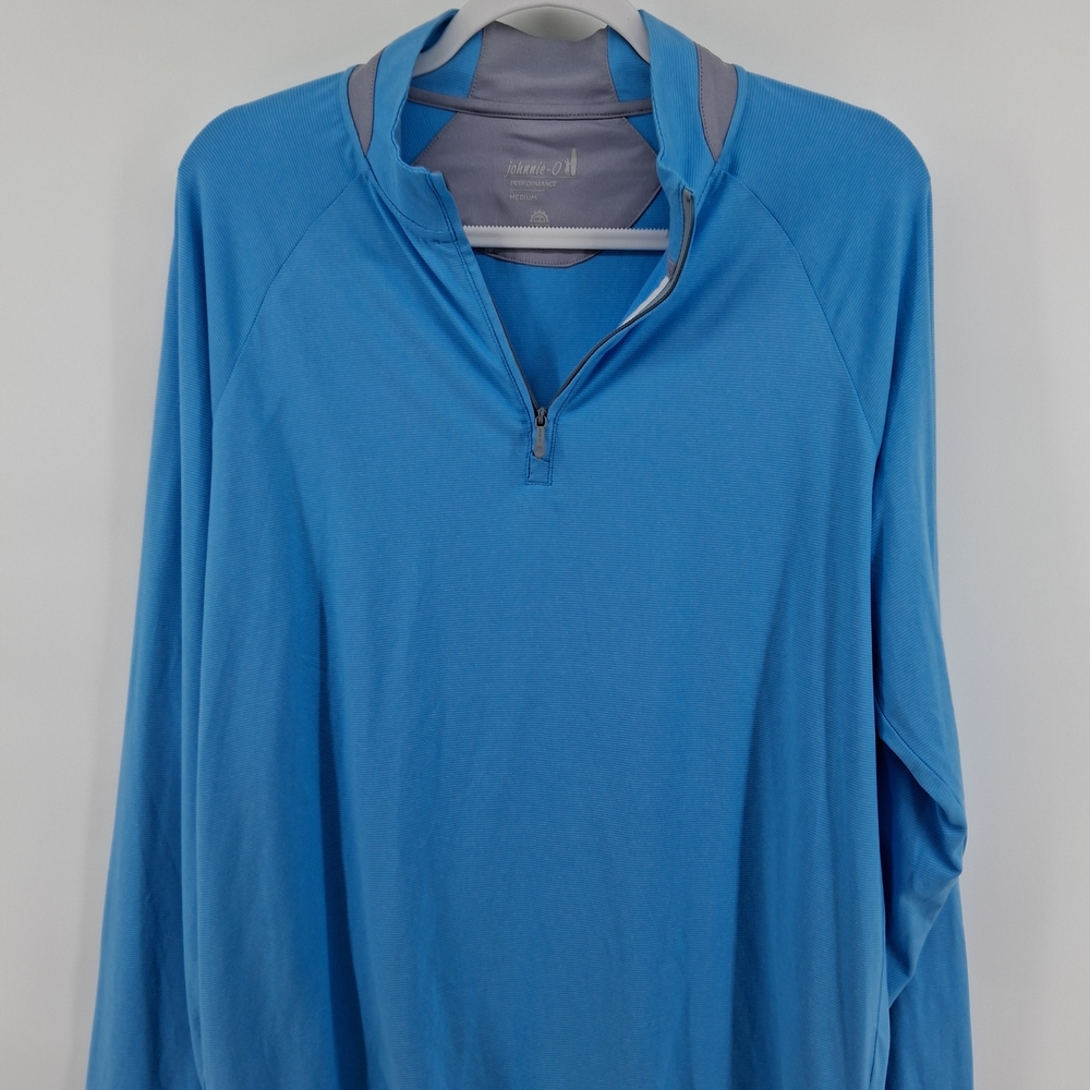 johnnie-O Men's Light Blue Quarter-Zip Pullover